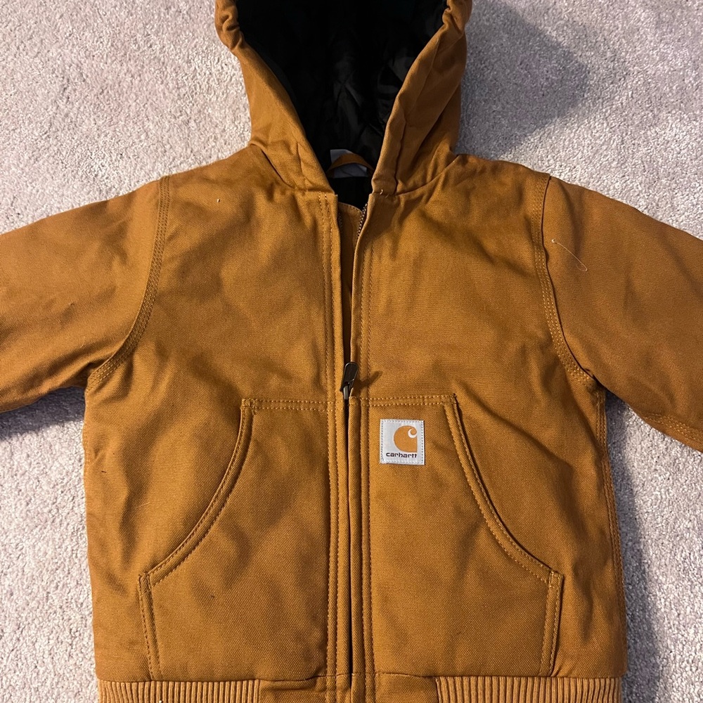 Kids Carhartt Tan Hooded Jacket